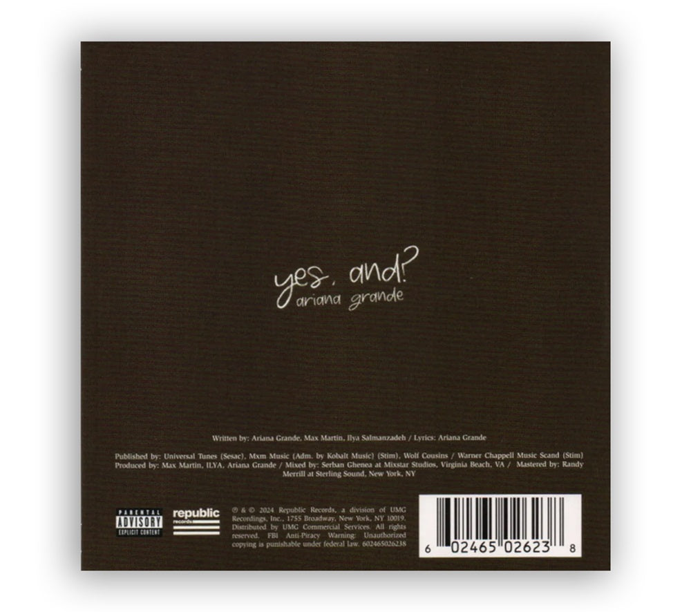 Ariana Grande - Yes, and? CD Single - Europe