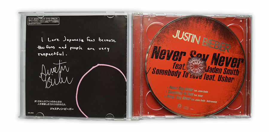 Justin Bieber - Never Say Never CD Single + DVD - Japan (no obi)