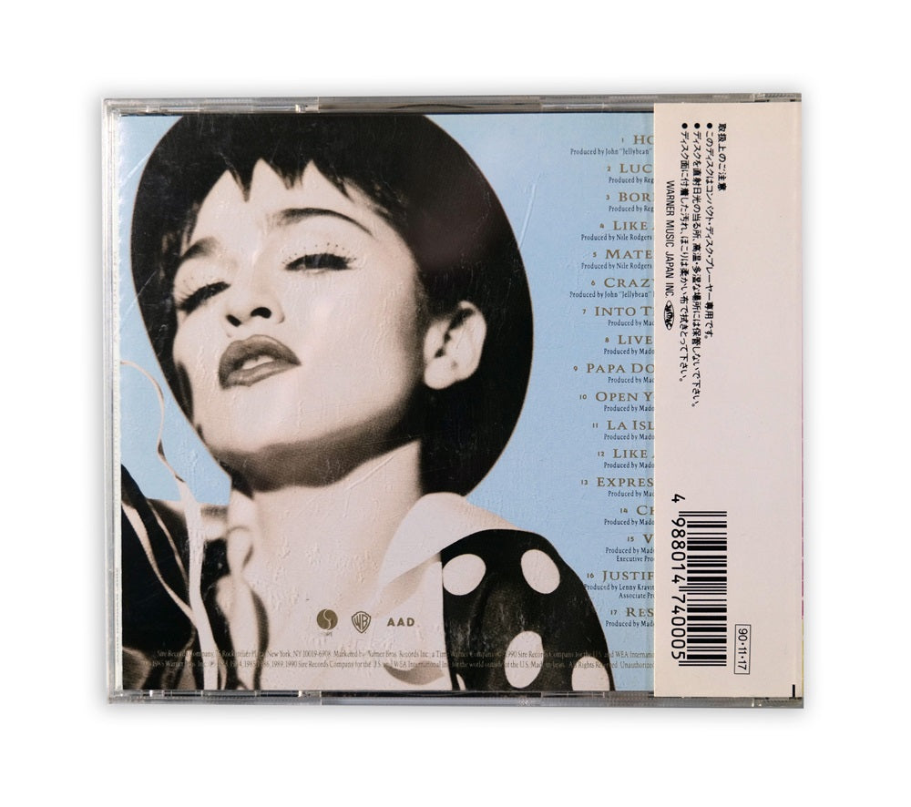 Madonna - The Immaculate Collection CD Album 1990 - Japan