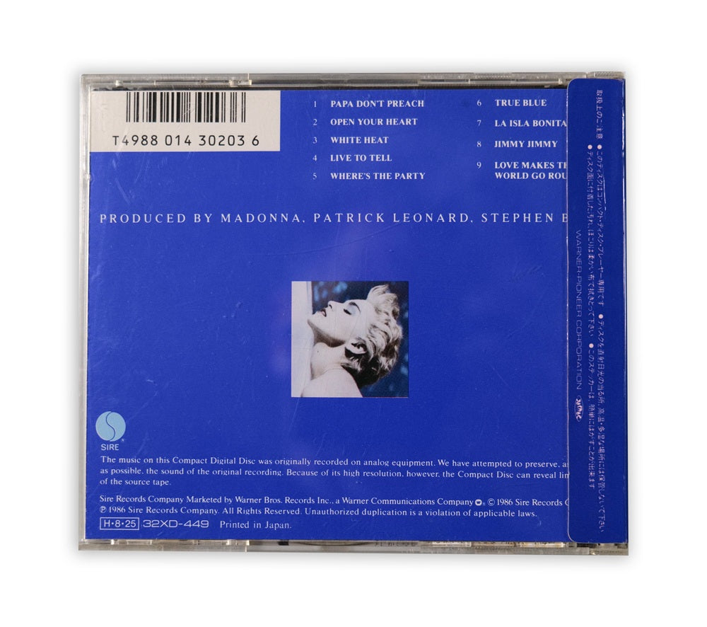 Madonna - True Blue CD Album (with Obi) - Japan