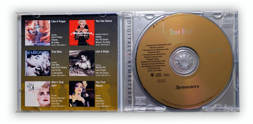 Madonna - True Blue CD Album Digitally Remastered 2001 with Tour Sticker - Europe
