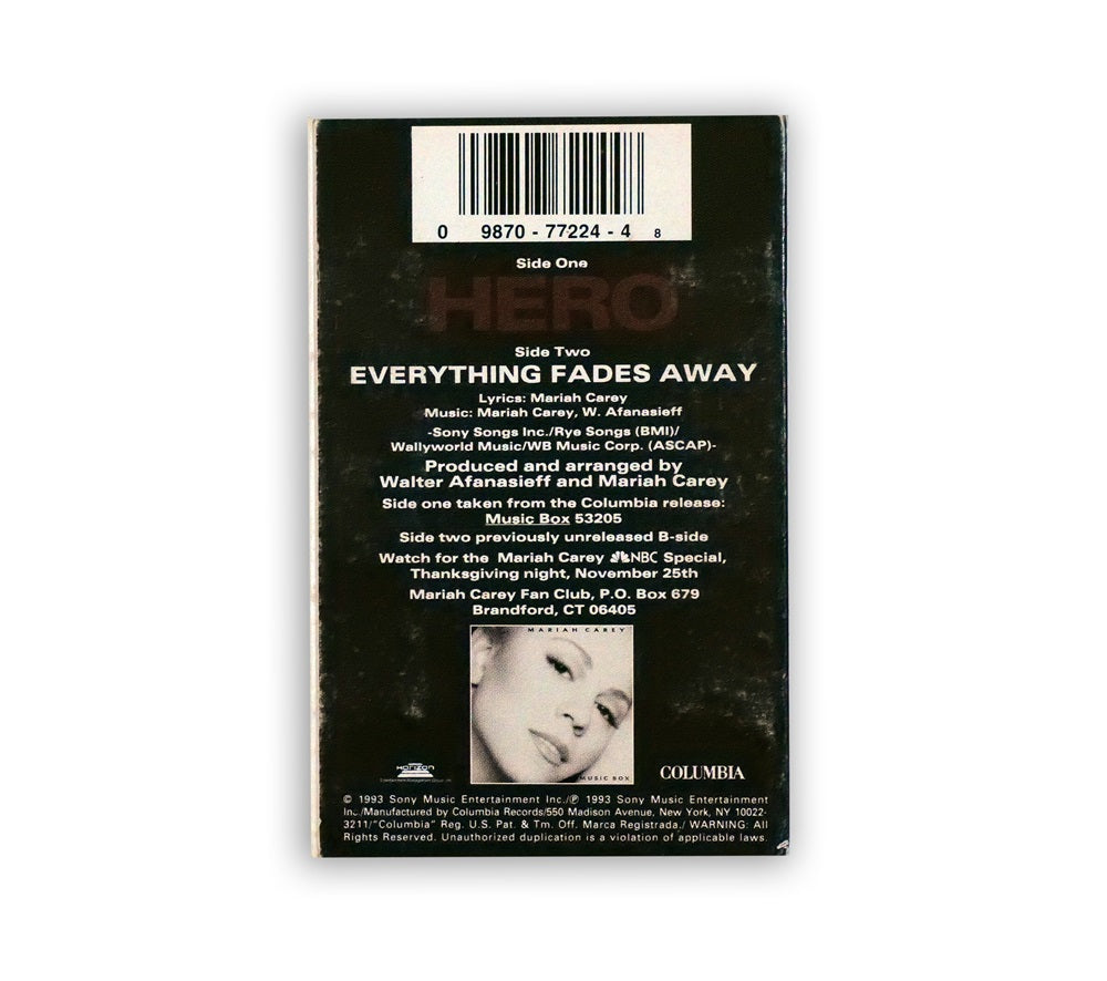 Mariah Carey - Hero Cassette Single - USA