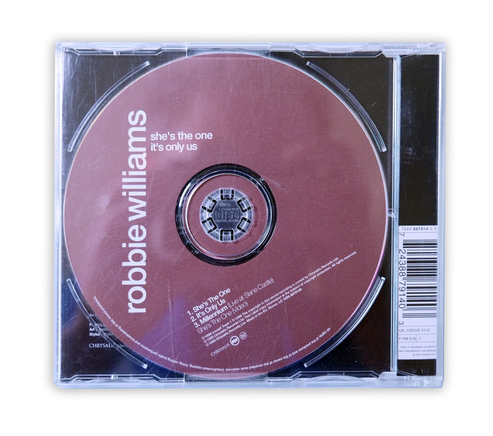Robbie Williams - She's The One / It's Only Us CD Single with sticker - UK