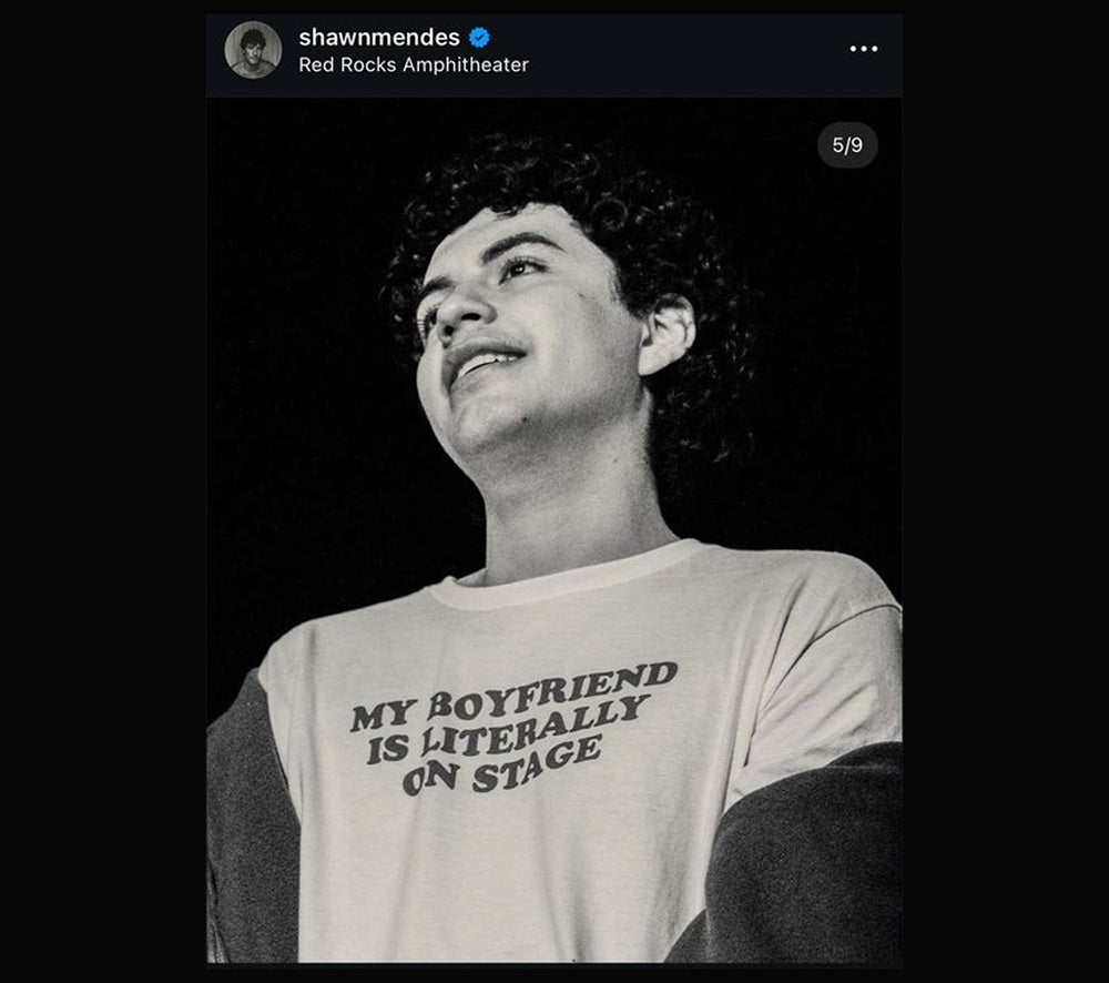 Shawn Mendes 'My Boyfriend is literally on stage' T-shirt