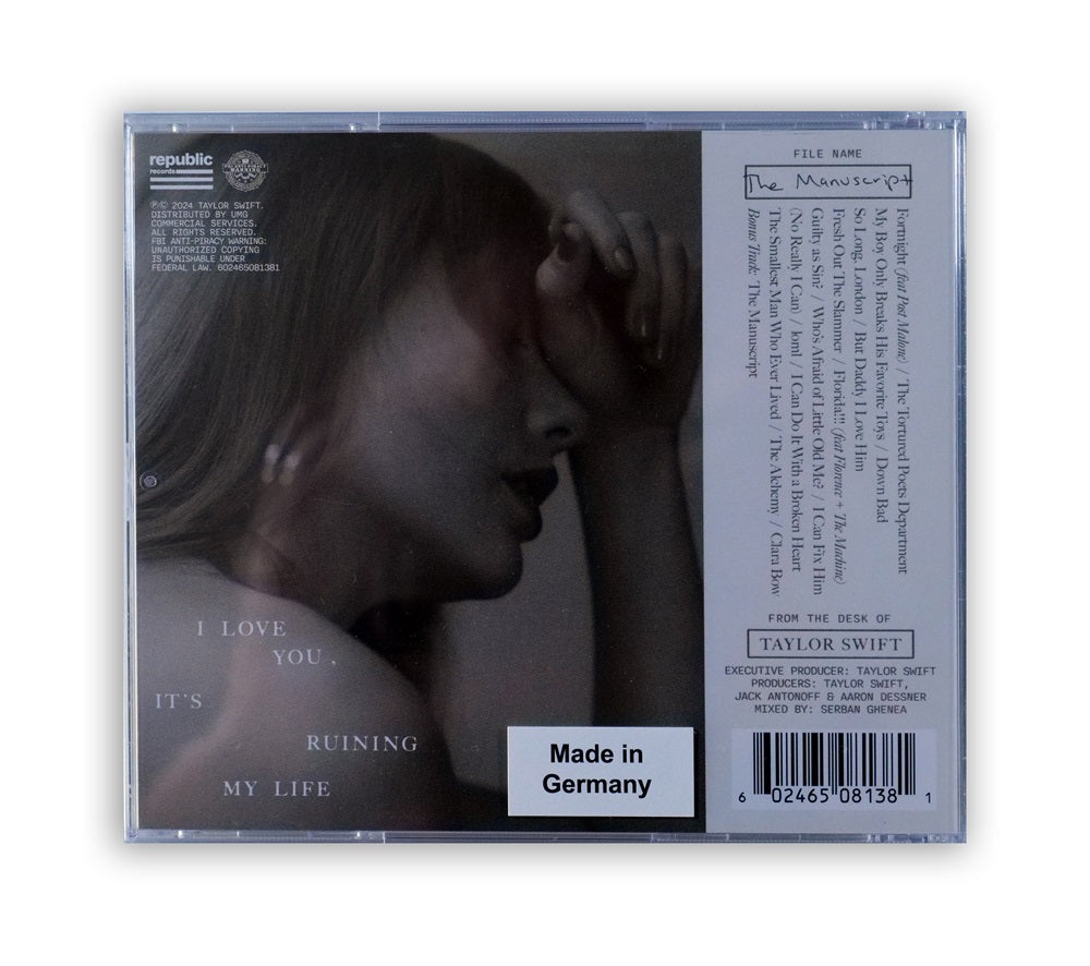 Taylor Swift - The Tortured Poets Department -Deluxe Edition, "The Manuscript" Collector's Edition, Fatbox
