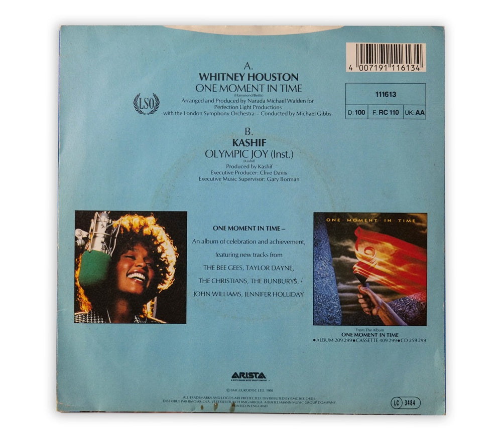 Whitney Houston - One Moment In Time 7" Single - Europe