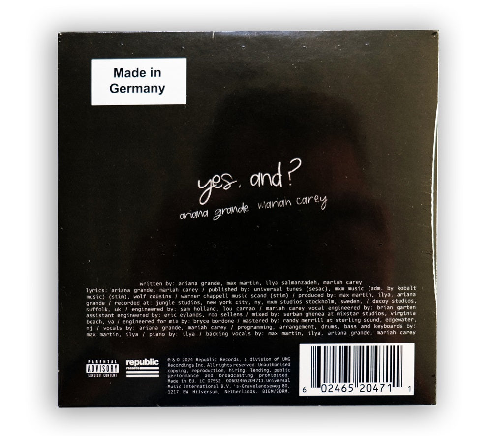 Ariana Grande & Mariah Carey - Yes, and? CD Single - Europe