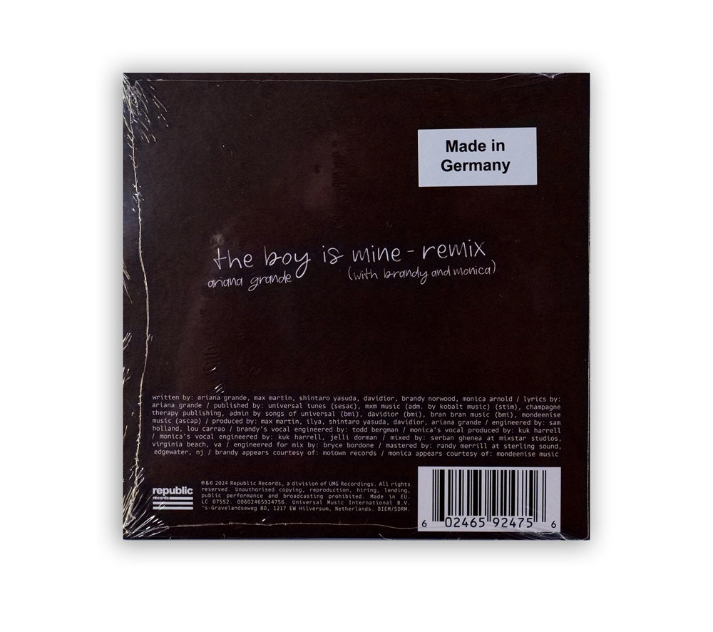 Ariana Grande - The Boy Is Mine Remix (with Brandy & Monica) CD Single - USA