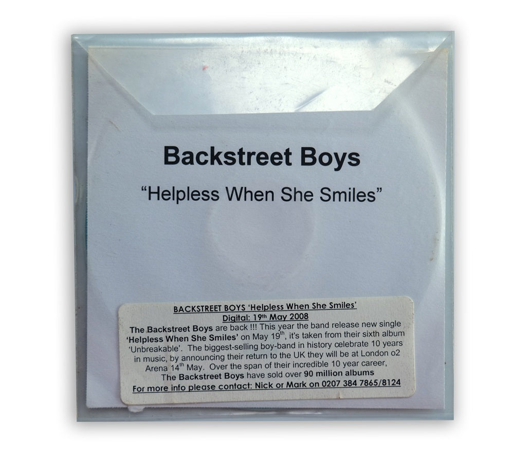 Backstreet Boys - Helpless When She Smiles CD Single Promo - UK