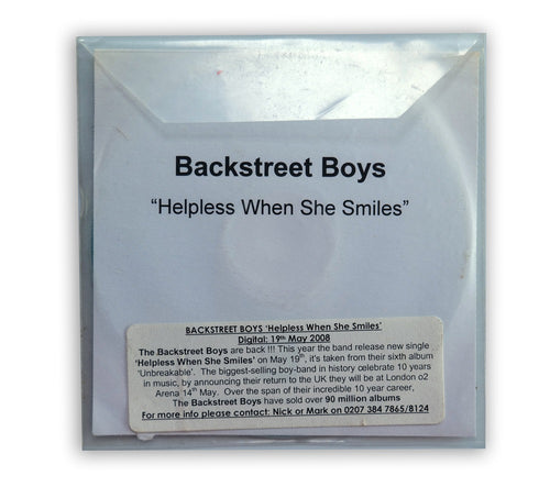 Backstreet Boys - Helpless When She Smiles CD Single Promo - UK