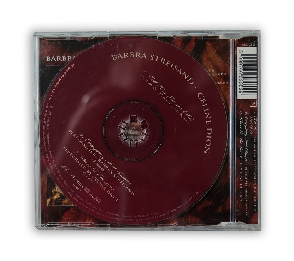 Celine Dion & Barbara Streisand - Tell Him CD Single - UK