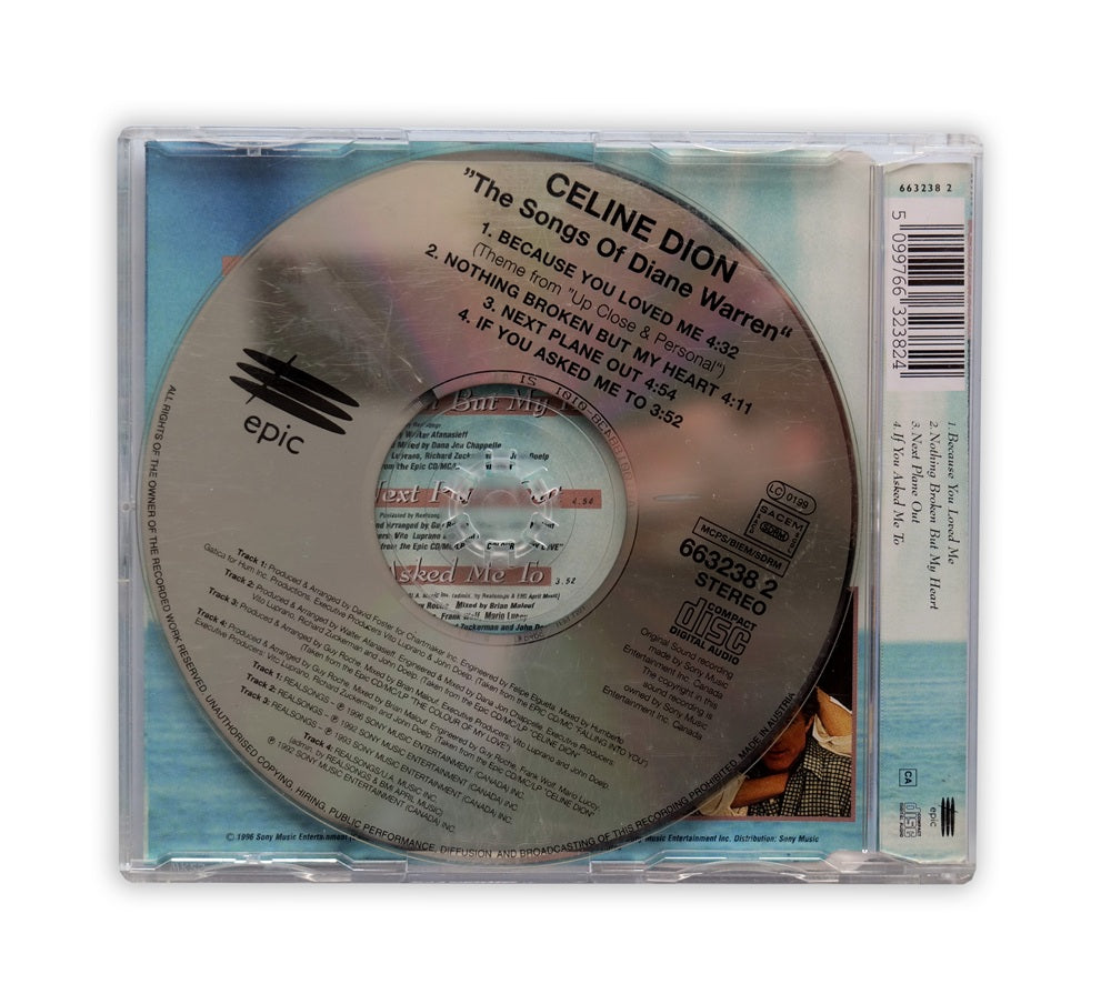 Celine Dion - Because You Loved Me (Theme From "Up Close & Personal") CD Single - UK