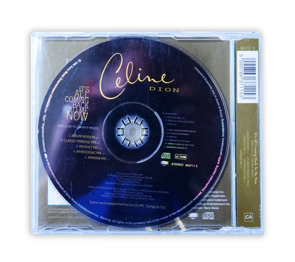 Celine Dion - It's All Coming Back To Me Now Special Dance CD Single - UK