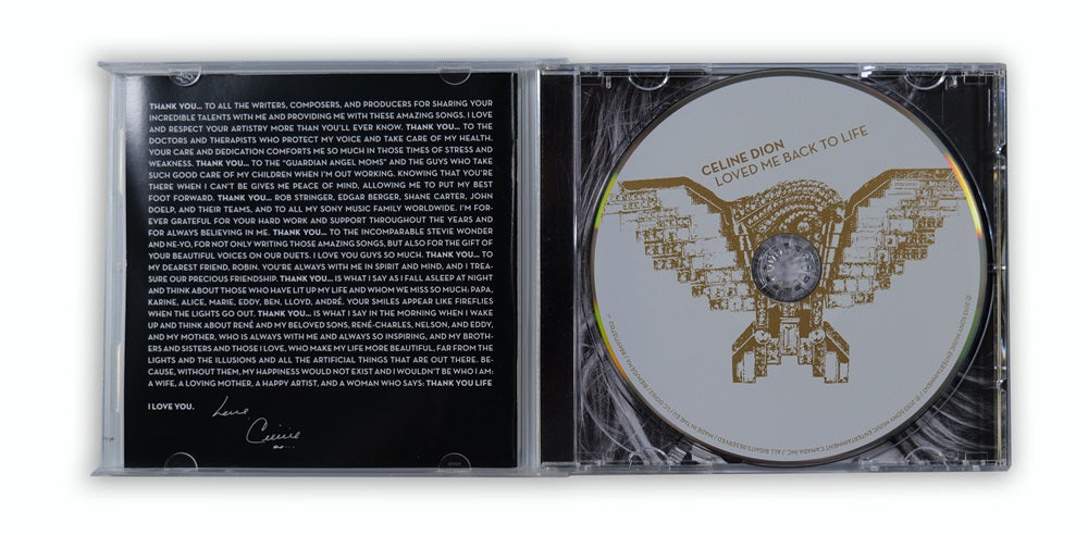 Celine Dion - Loved Me Back To Life CD Album with Sticker - UK