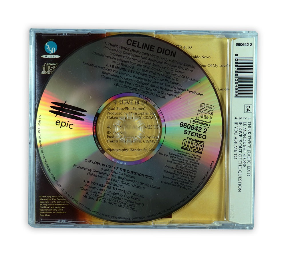 Celine Dion - Think Twice CD Single - UK