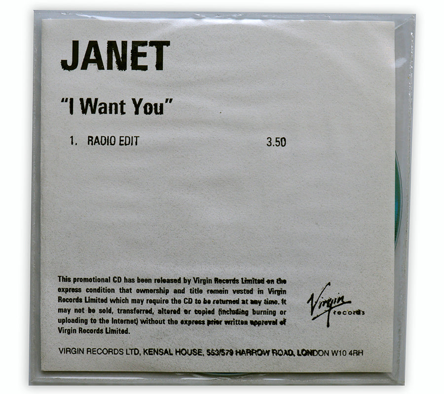 Janet Jackson - I Want You CD Single Promo - UK