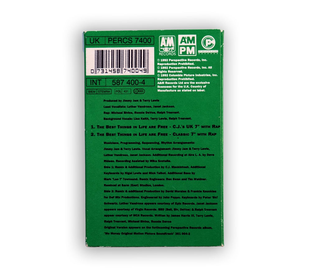 Luther Vandross & Janet Jackson - The Best Things In Life Are Free Cassette Single - UK