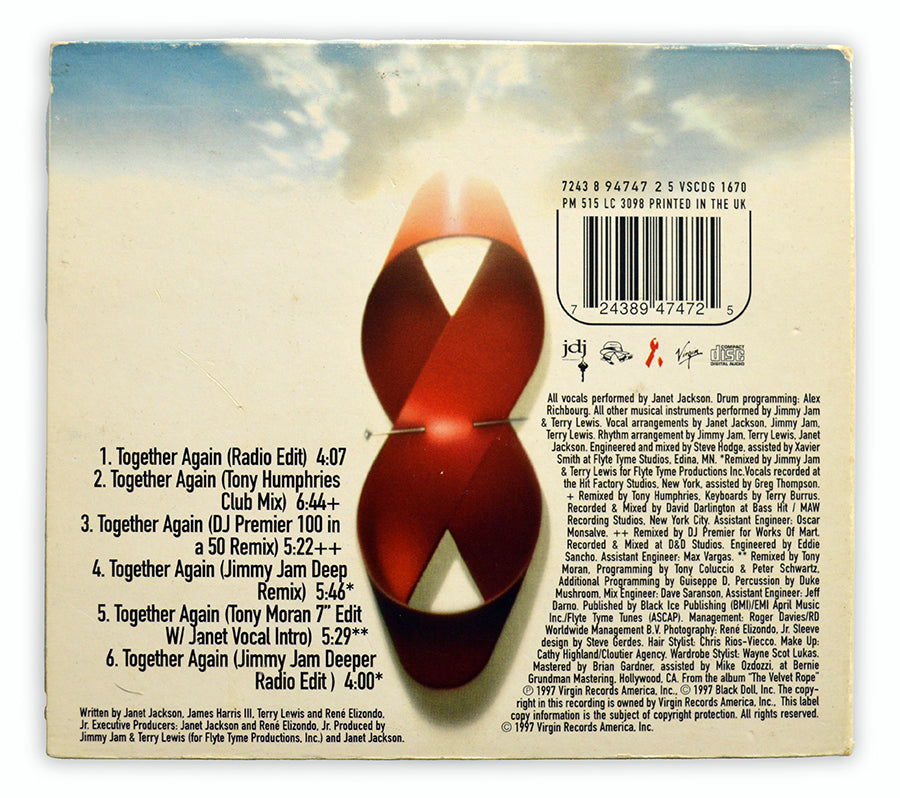 Janet Jackson - Together Again CD Single Digipak - UK