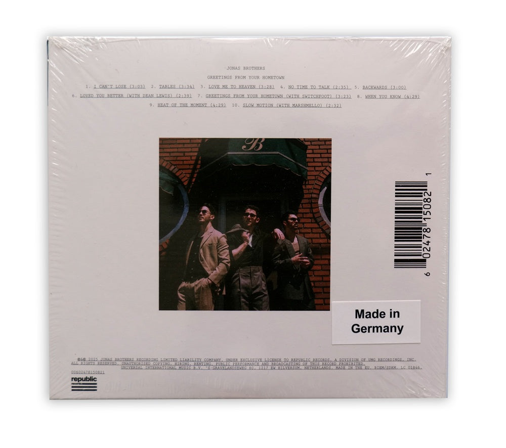 Jonas Brothers - Greetings From Your Hometown CD Album - Europe