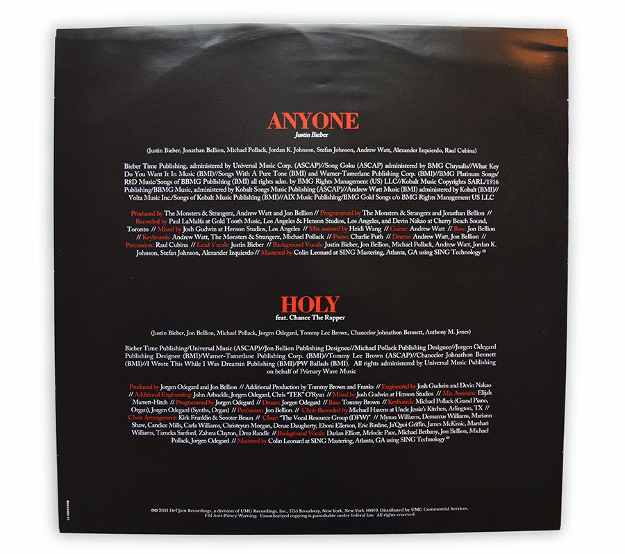 Justin Bieber - Anyone 12" Single - USA