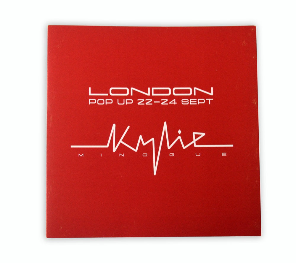 Kylie Minogue - London Pop Up Shop Flyer - UK