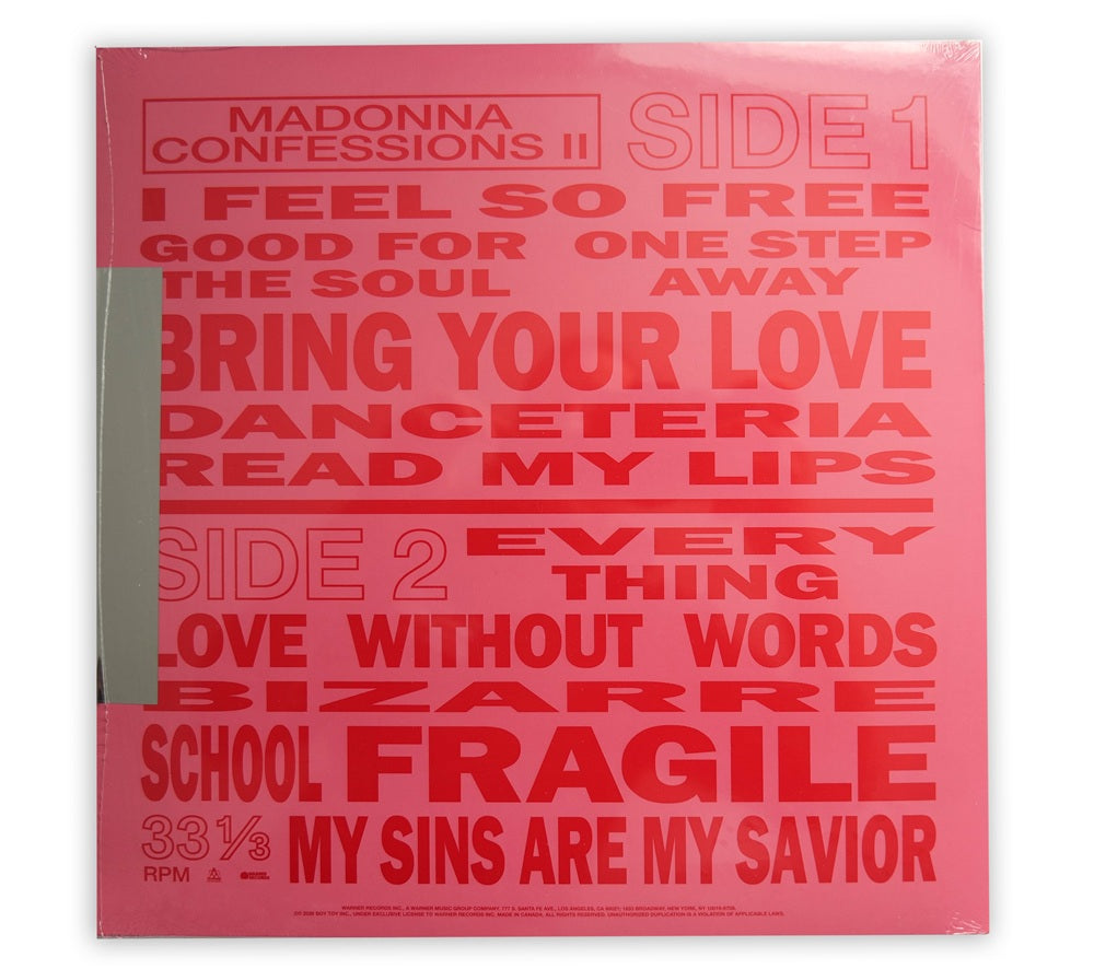 Madonna - Confessions II 12-track LP Exclusive Target Limited Edition Baby Pink Vinyl - USA