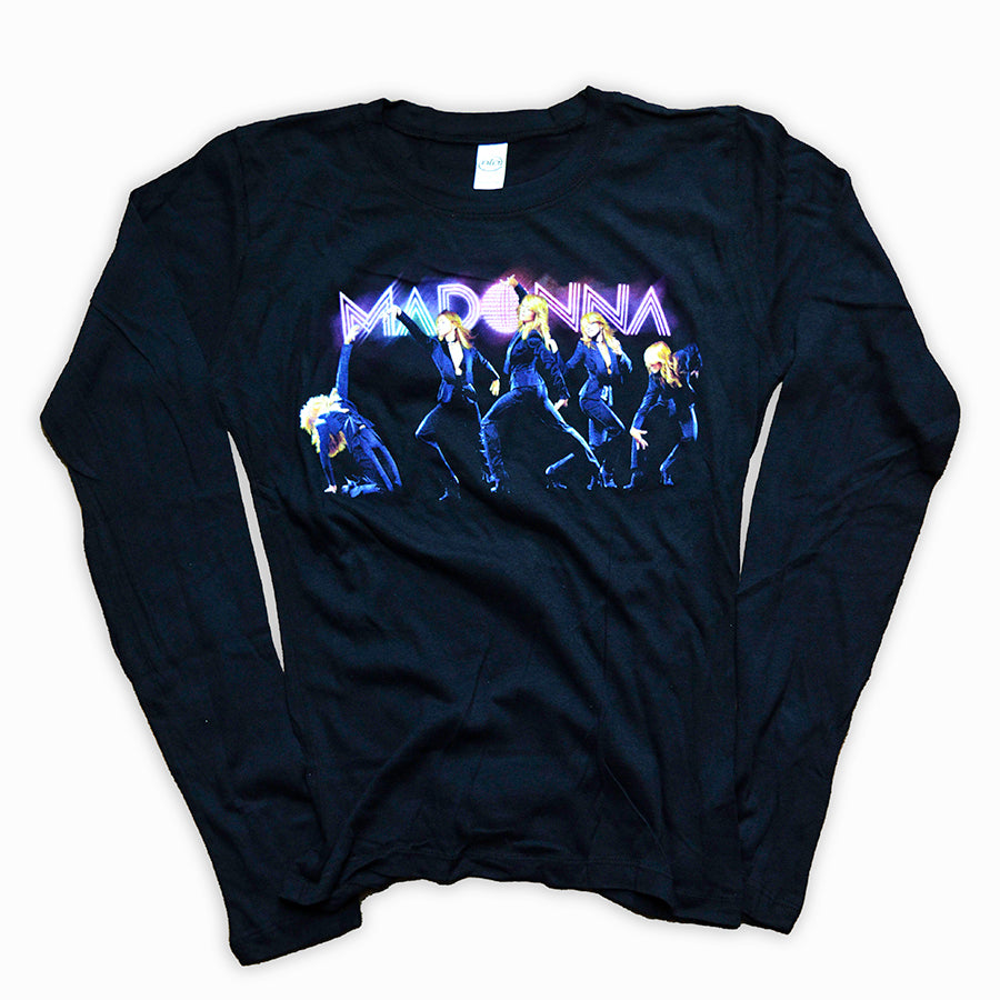 Madonna Confessions 2006 Tour Ladies Black Long-sleeves T-Shirt