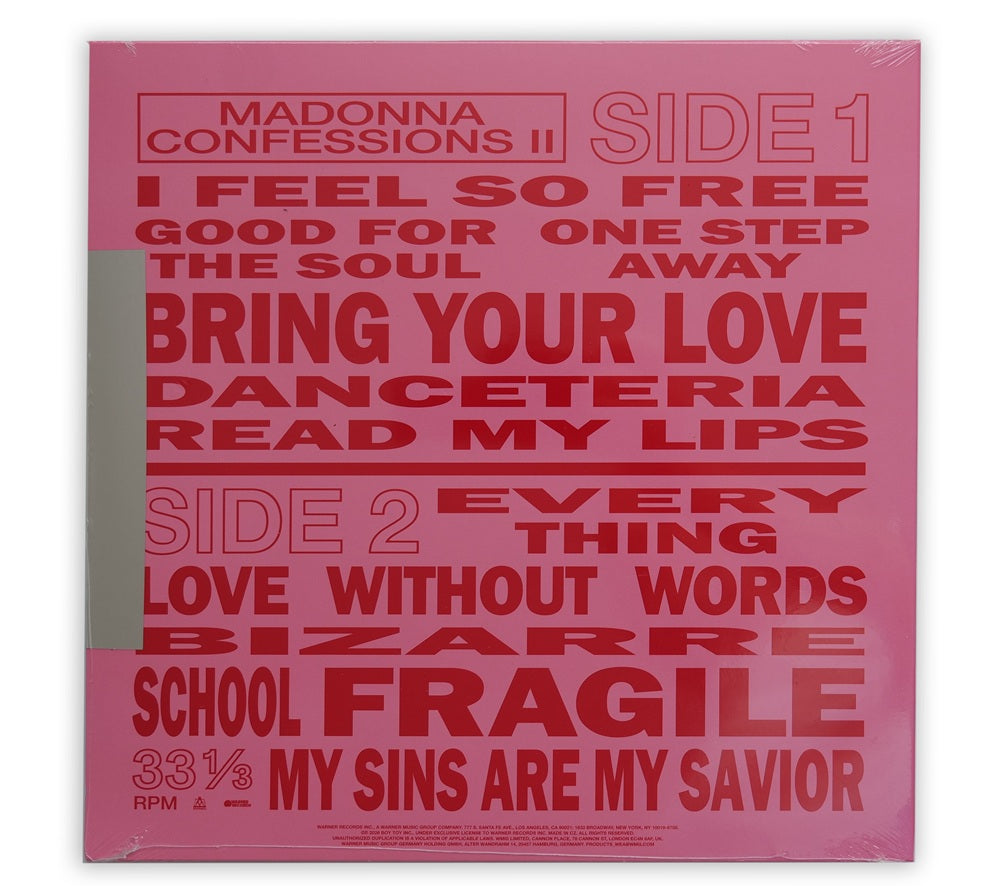 Madonna - Confessions II 12-track LP Exclusive Limited Edition Baby Pink Vinyl - UK