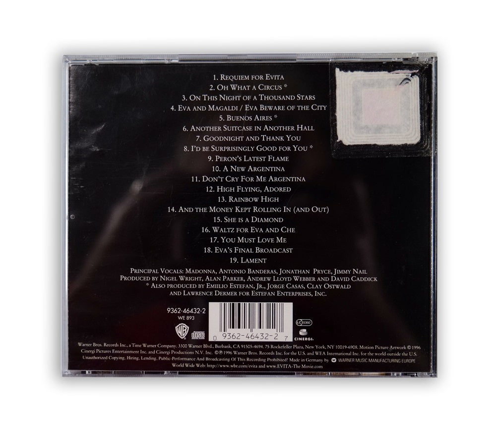 Madonna - EVITA CD Album - Saudi Arabia with stickers