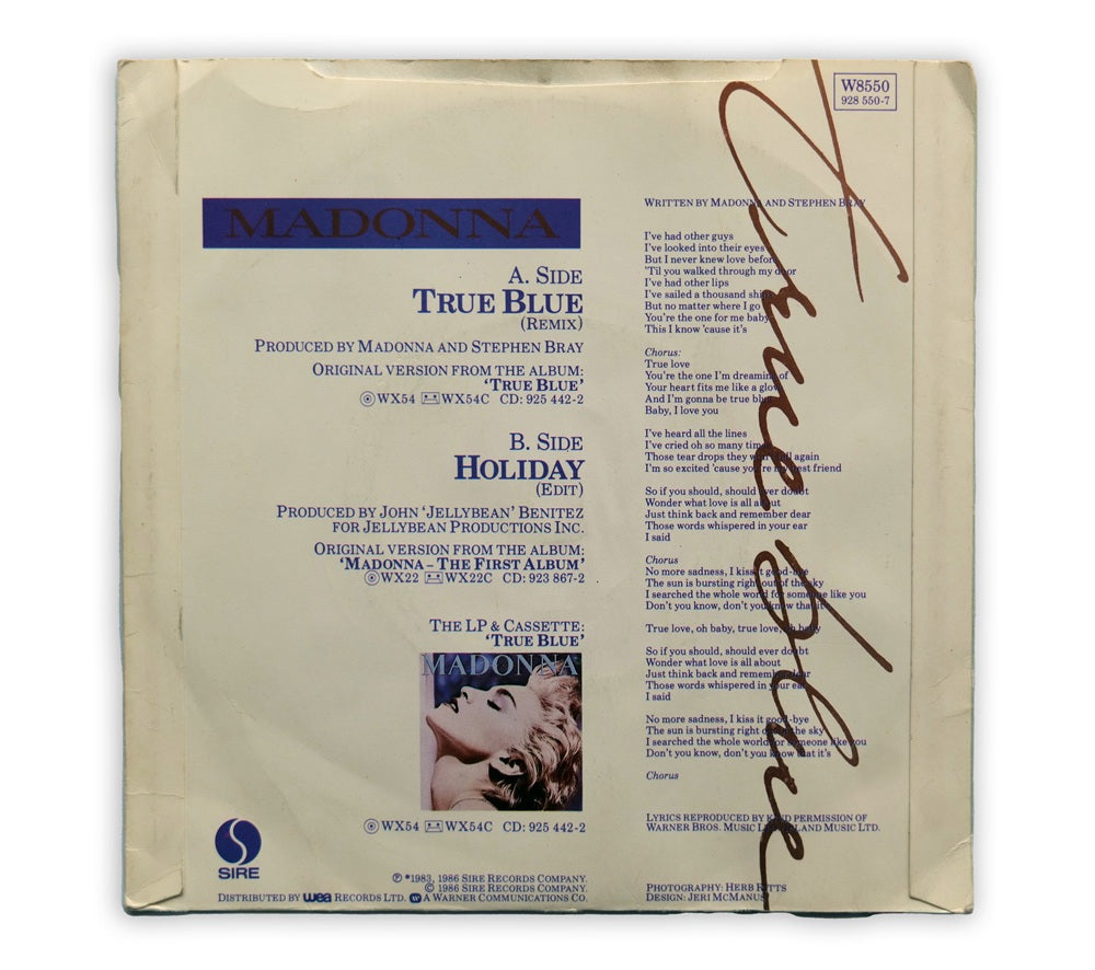 Madonna - True Blue (Remix) 7" Single - UK