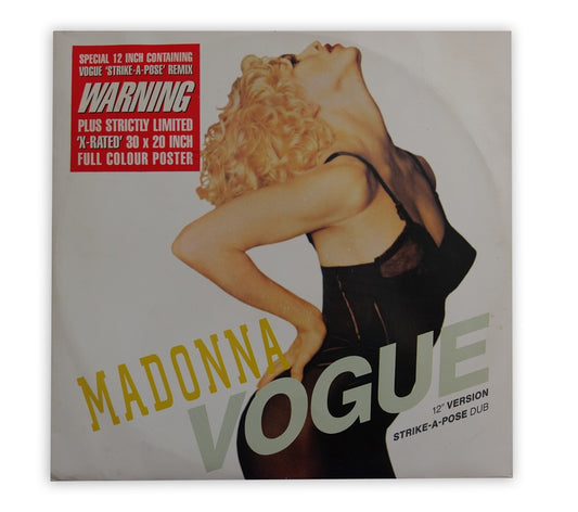 Madonna - Vogue 12" Version Strike-A-Pose Dub Single with 'X-Rated' Poster - UK