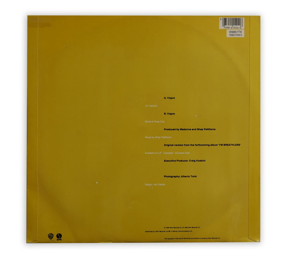 Madonna - Vogue 12" Version Strike-A-Pose Dub Single with 'X-Rated' Poster - UK