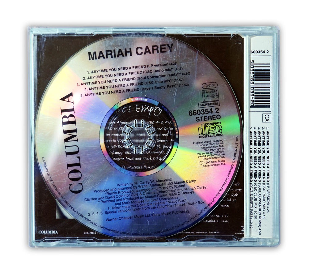 Mariah Carey - Anytime You Need A Friend CD Single - UK