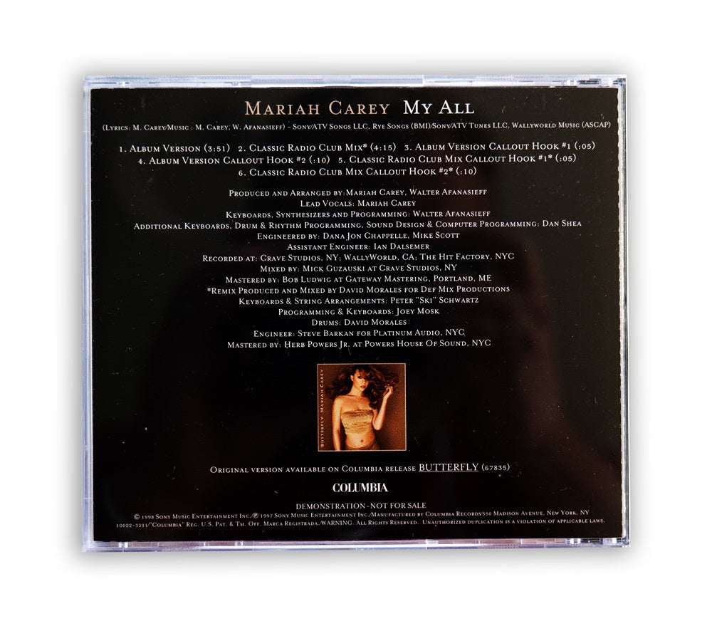 Mariah Carey - My All CD Single Promo - USA