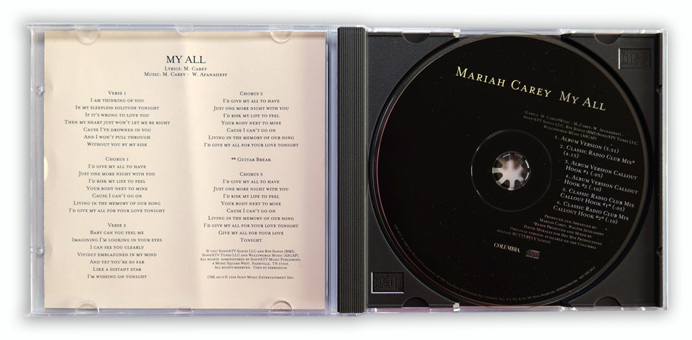 Mariah Carey - My All CD Single Promo - USA
