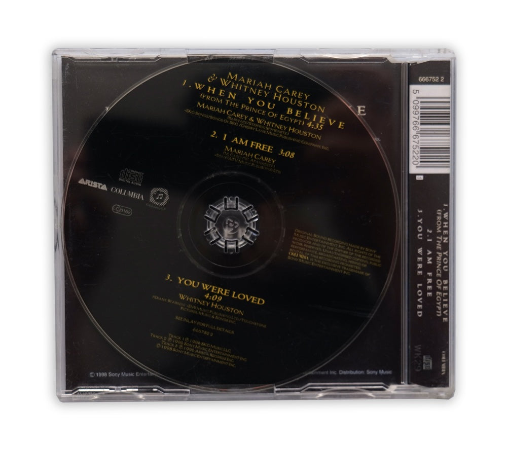 Mariah Carey & Whitney Houston - When You Believe CD Single - UK