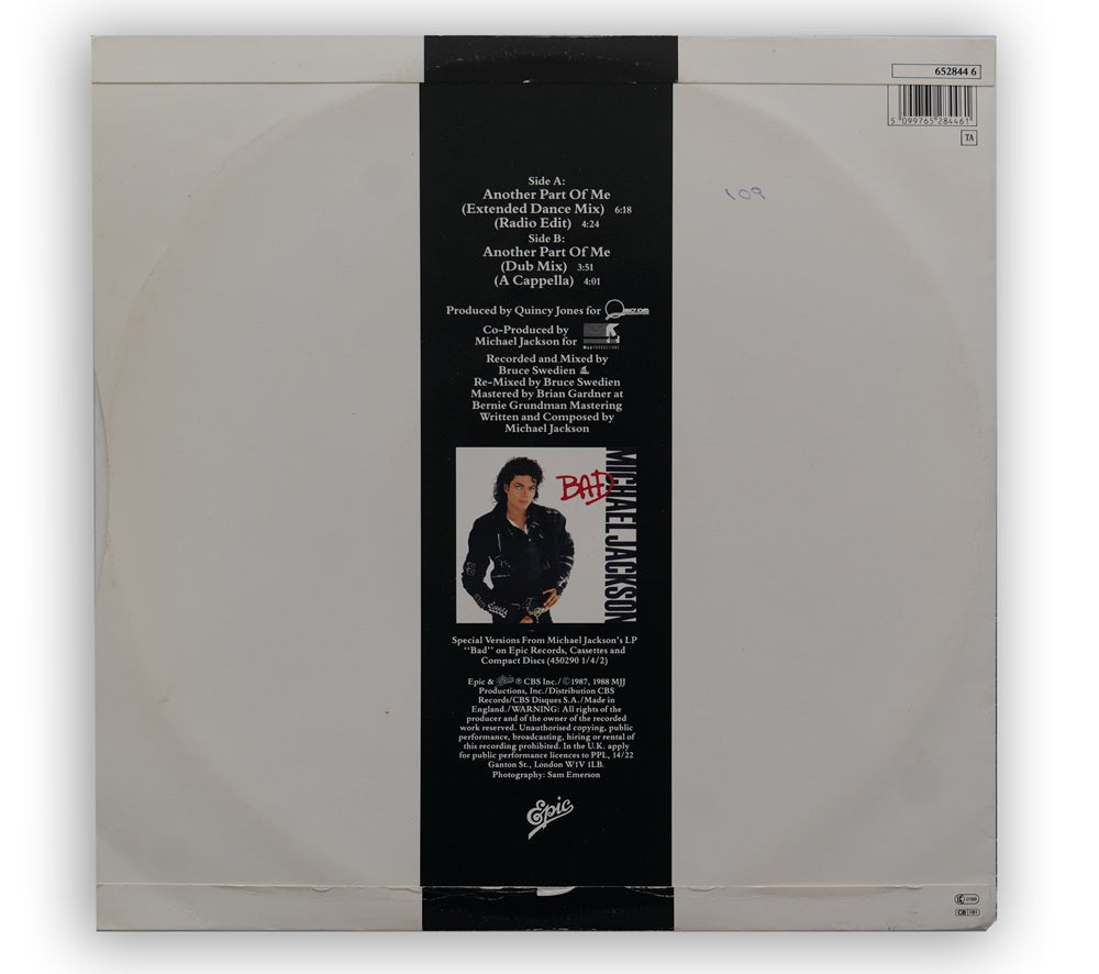 Michael Jackson - Another Part Of Me (Extended Dance Mix) 12" Single - UK