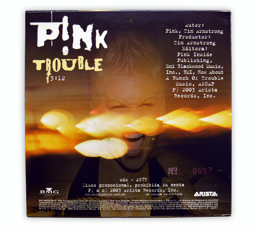 P!nk - Trouble CD Single Promo - Mexico