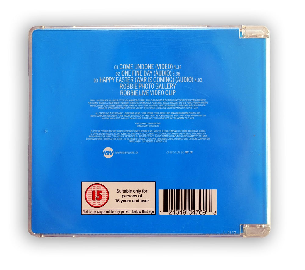 Robbie Williams - Come Undone DVD Single - Europe