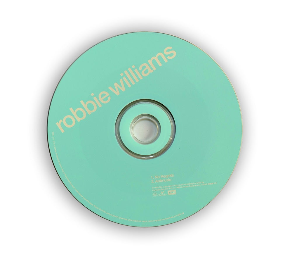 Robbie Williams - No Regrets Single Cardboard - UK