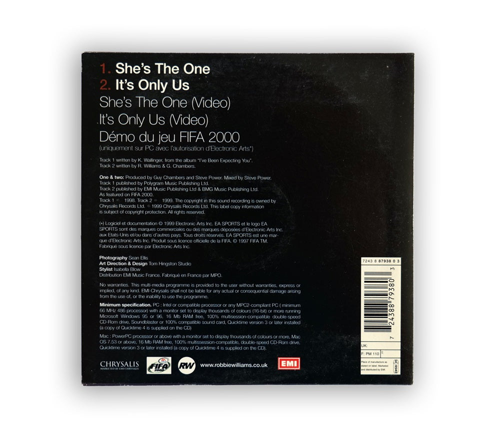 Robbie Williams - She's The One/ It's Only Us Single Cardboard - France