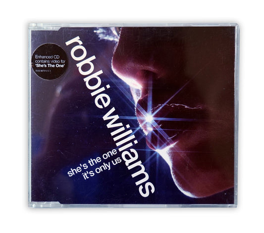 Robbie Williams - She's The One / It's Only Us CD Single with sticker - UK