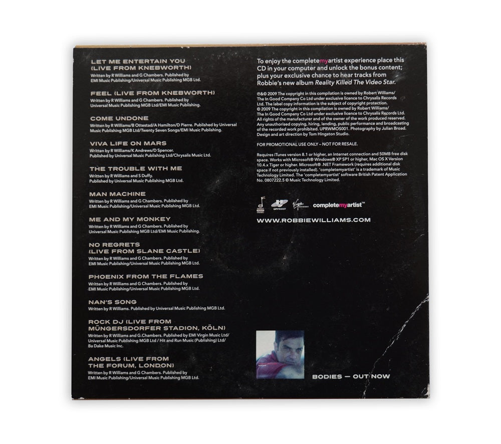 Robbie Williams - Songbook The Mail On Sunday CD Promo - UK