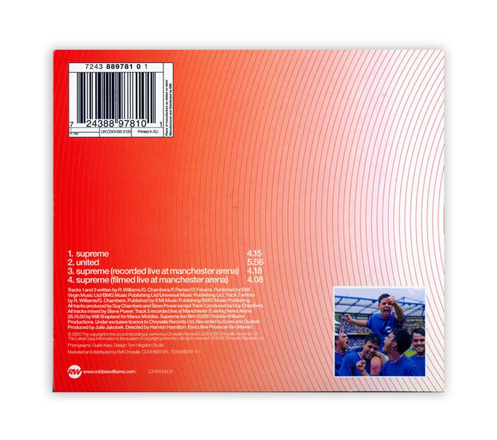 Robbie Williams - Supreme Collector Limited Edition CD Single Digipak - UK