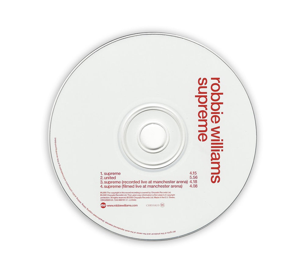 Robbie Williams - Supreme Collector Limited Edition CD Single Digipak - UK