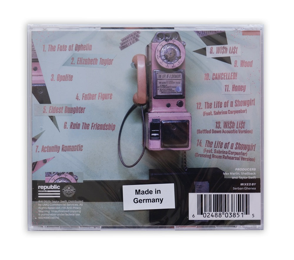 Taylor Swift - The Life Of A Show Girl CD Album Limited Edition 'Dressing Room Rehearsal Version' - USA