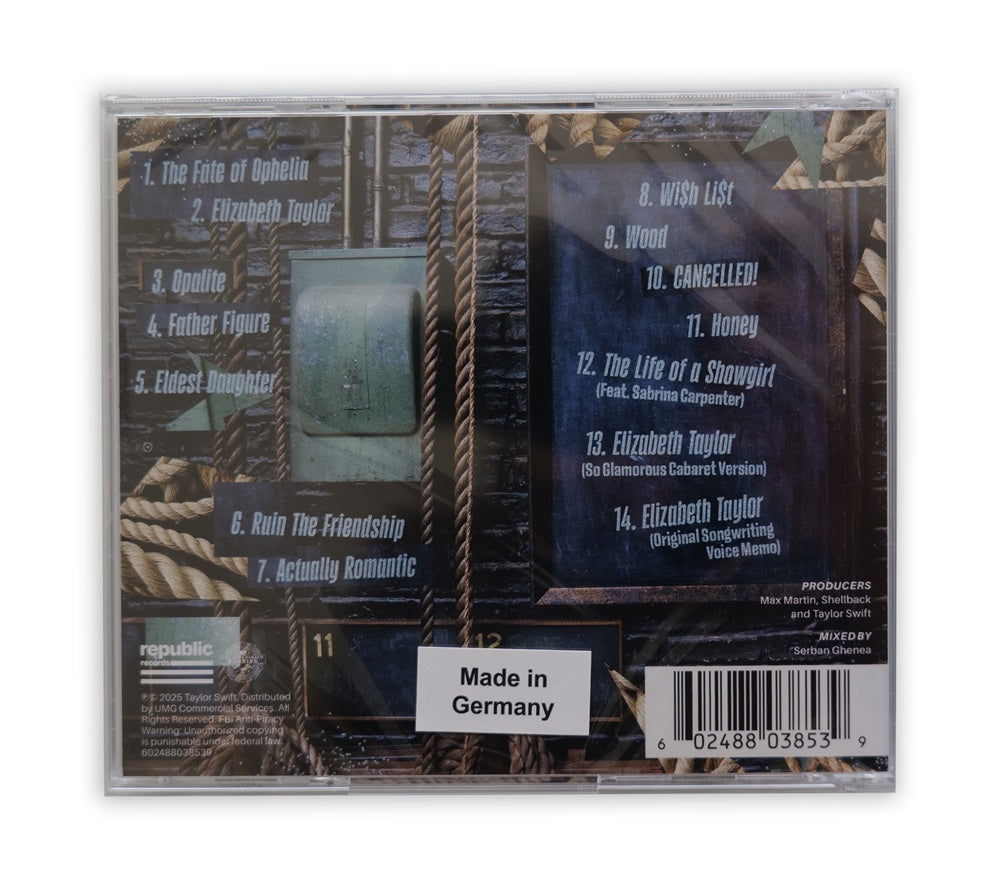 Taylor Swift - The Life Of A Show Girl CD Album Limited Edition 'So Glamorous Cabaret Version' - USA