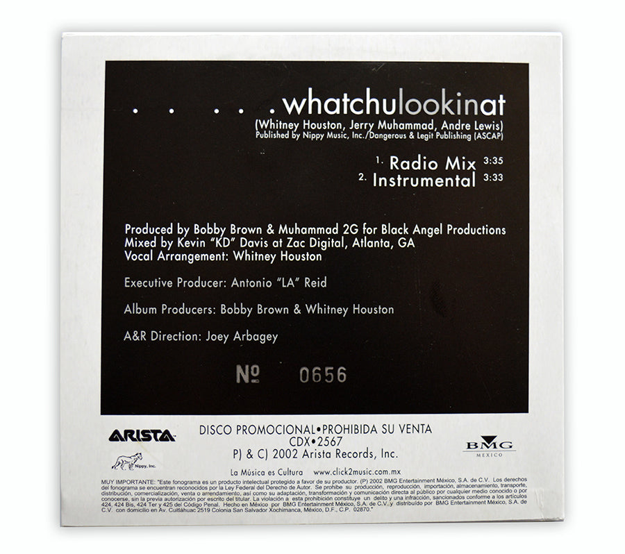 Whitney Houston - Whatchu Lookin At CD Single Promo - Mexico