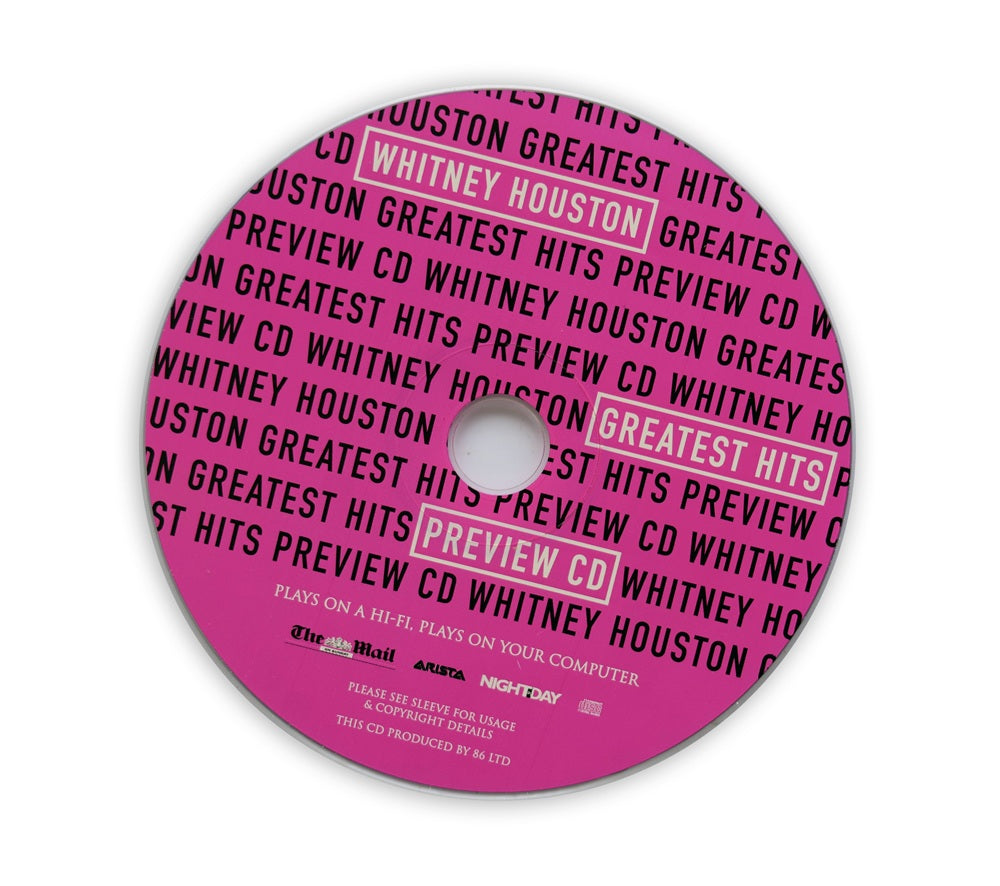 Whitney Houston - Greatest Hits The Mail On Sunday Preview CD - UK