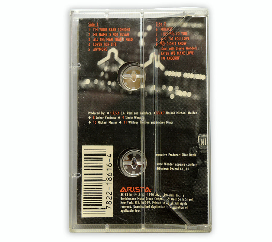 Whitney Houston - I'm Your Baby Tonight Cassette Album - USA